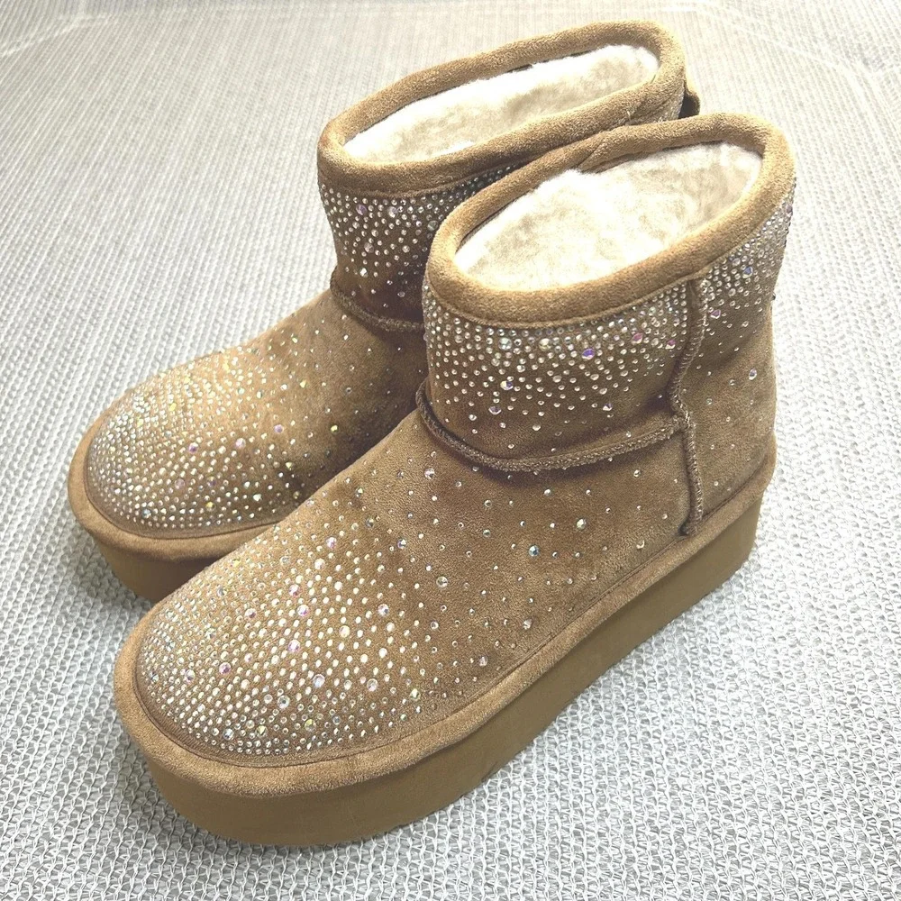Madden Girl Ease-hr Rhinestone‎ Ankle Boot 6.5